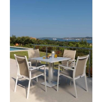 Stehtisch aus der Maiorca-Linie von Talenti aus Aluminium für den Außenbereich