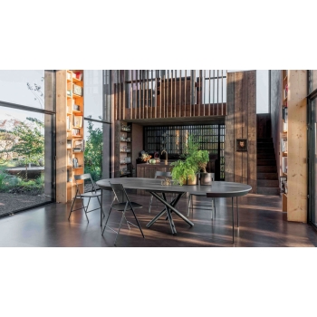 Fahrenheit Runder, superausziehbarer Tisch