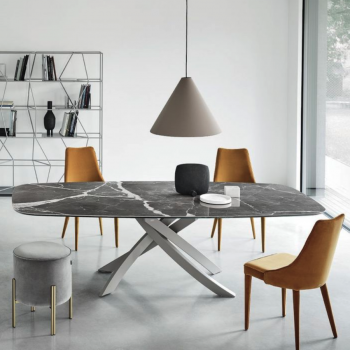 Artistico feststehender und ausziehbarer Tisch von Bontempi 