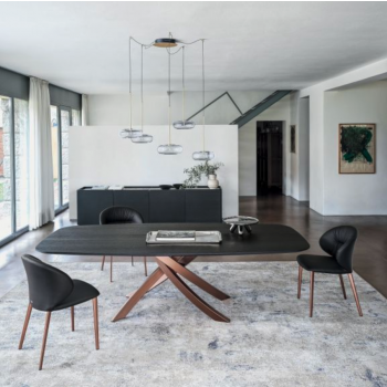 Artistico feststehender und ausziehbarer Tisch von Bontempi 