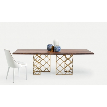 Fester und ausziehbarer Majesty rechteckiger Tisch von Bontempi
