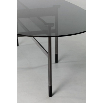 Rechteckiger Glamour Tisch von Bontempi mit Platte aus Holz, Glas oder Marmor
