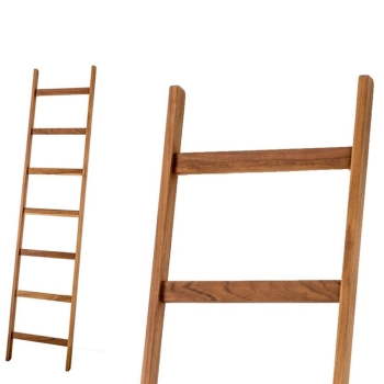 Uilli Stair CP350 Leiter Handtuchhalter und Zeitschriftenständer von Cipì in Teak