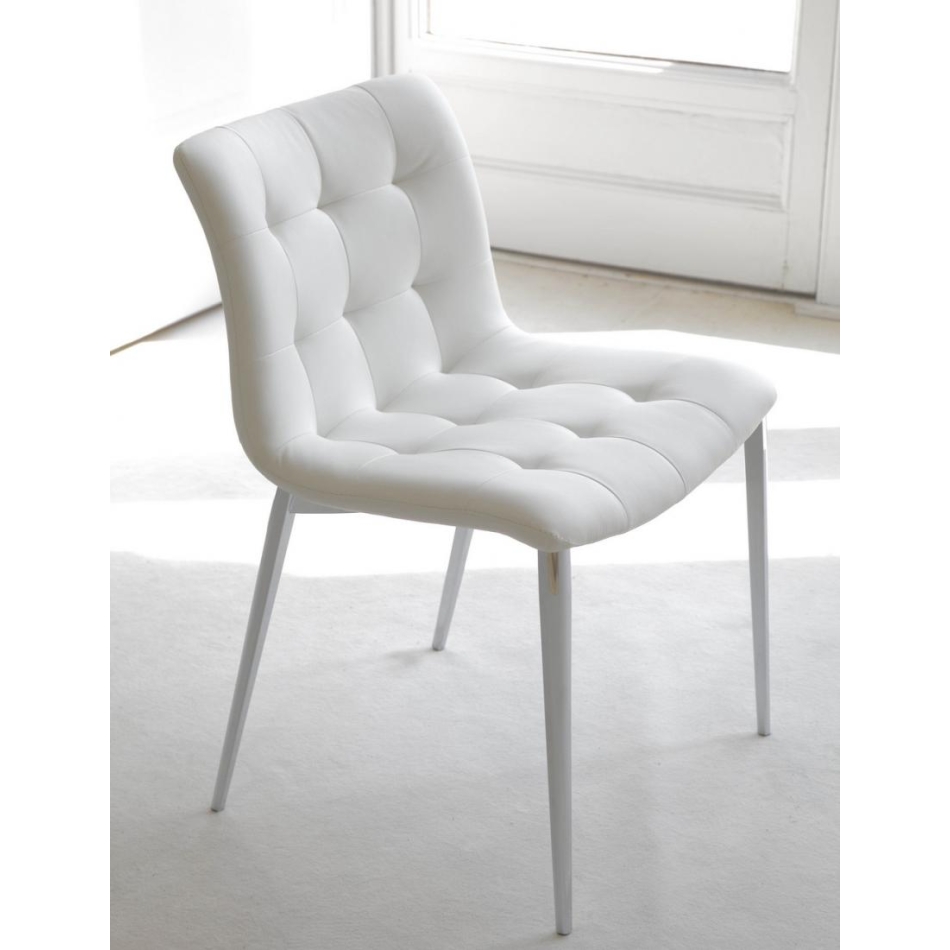 Sedia Kuga di Bontempi in pelle o ecopelle