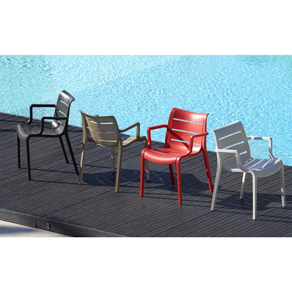 Sedia Sunset impilabile di Scab Designin tecnopolimero