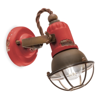 APPLIQUE 1 LUCE CON GABBIA RETRO' LOFT C1675/1