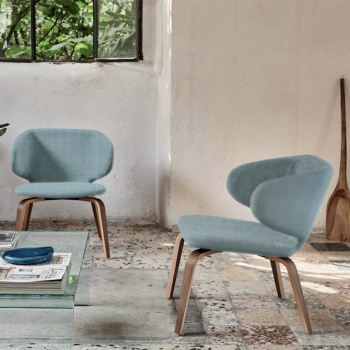 Attesa Wrap AP L TS_N con struttura in legno rivestita di Midj