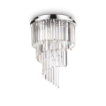 Lampadario da soffitto CARLTON PL12 cromo di Ideal Lux