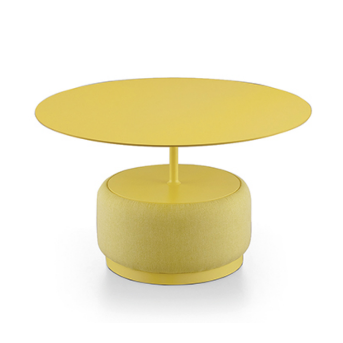 Coffee Table Bloom tavolino in metallo o legno rivestito in tessuto o pelle di Midj