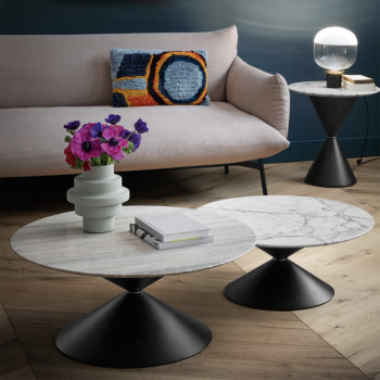 Coffee Table Clessidra con struttura in metallo di Midj