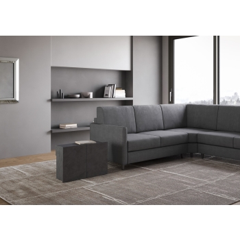 Consolle Evolve con Panca inferiore - Consolle allungabile 90x42/302 cm Evolve bianco frassino allunghe interne con panca inferiore