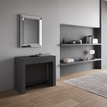 Consolle Evolve - Consolle allungabile 90x42/302 cm Evolve bianco frassino allunghe interne