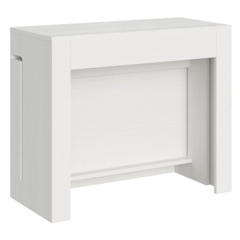 Consolle Evolve - Consolle allungabile 90x42/302 cm Evolve bianco frassino allunghe interne