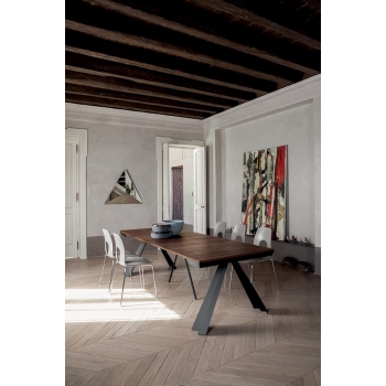 Consolle Ventaglio con piano effetto legno di Tonin Casa