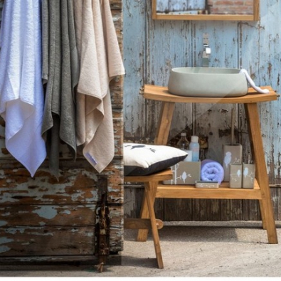 Consolle Zen  di Cipì in legno teak recuperato e cerato