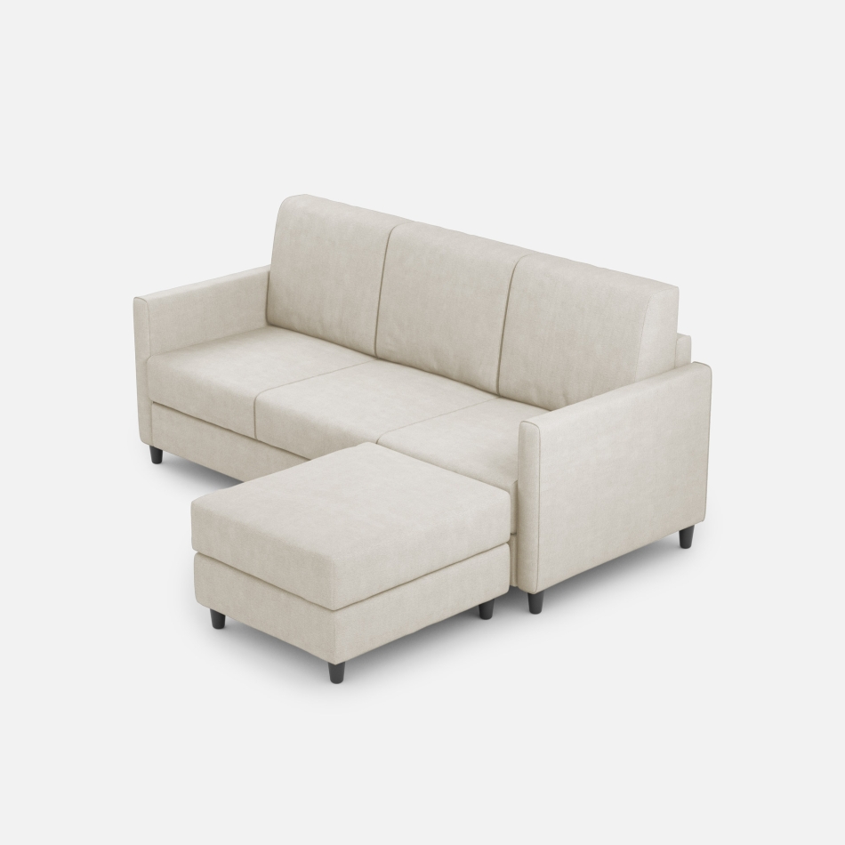 Divano Karay 3 posti con pouf di Ityhome