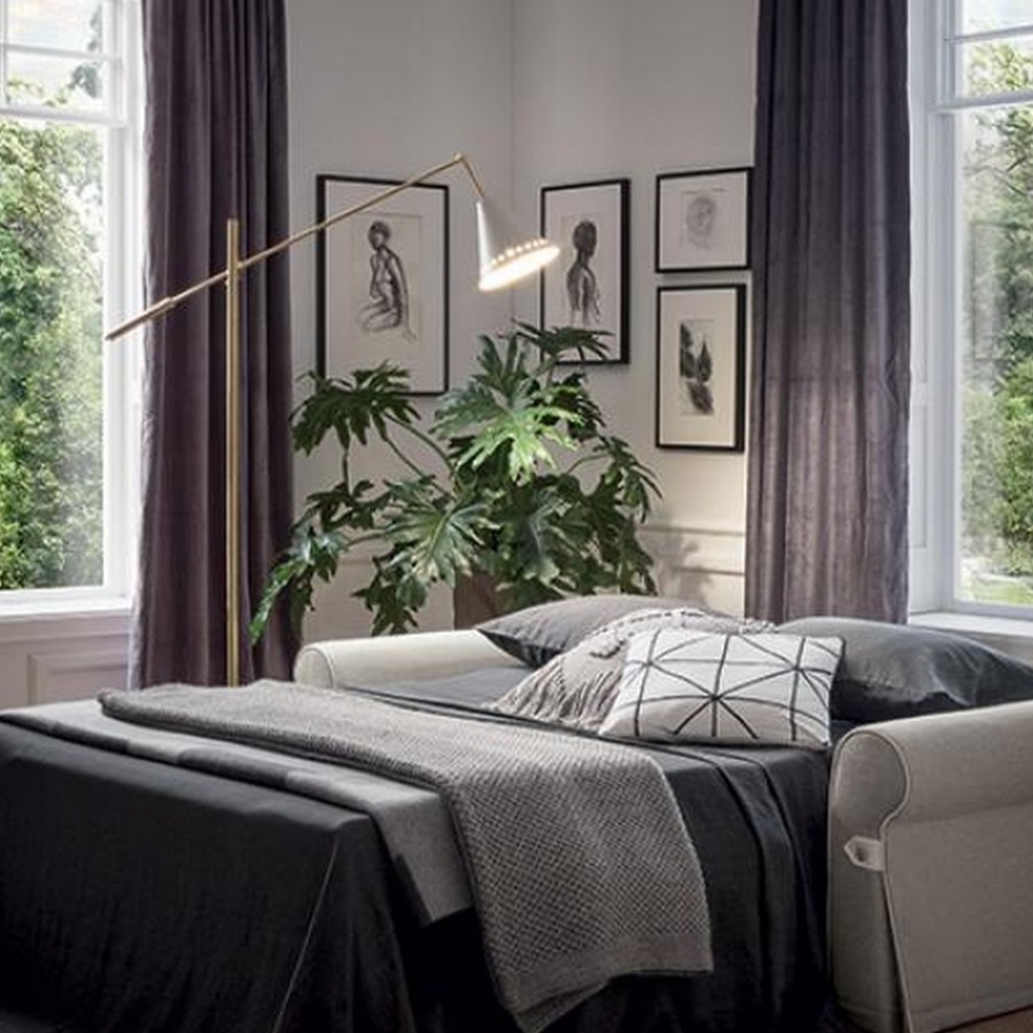 Divano letto Feel in ecopelle o tessuto