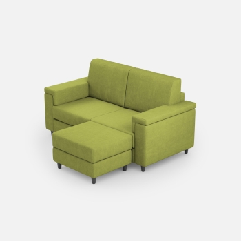 Divano Marrak 2 posti + pouf di Ityhome