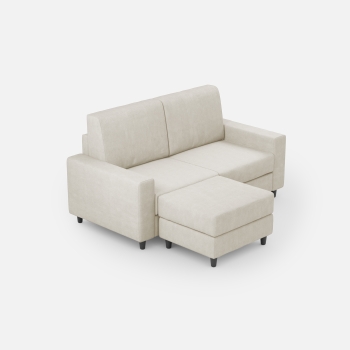 Divano Sakar 2 posti con pouf di Ityhome
