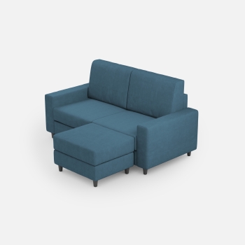 Divano Sakar 2 posti con pouf di Ityhome