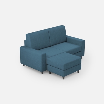 Divano Sakar 2 posti con pouf di Ityhome