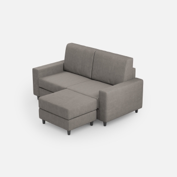 Divano Sakar 2 posti con pouf di Ityhome