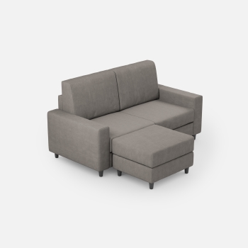 Divano Sakar 2 posti con pouf di Ityhome
