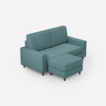 Divano Sakar 2 posti con pouf di Ityhome