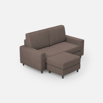 Divano Sakar 2 posti con pouf di Ityhome