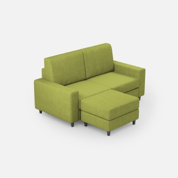 Divano Sakar 2 posti con pouf di Ityhome