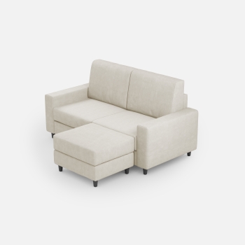 Divano Sakar 2 posti con pouf di Ityhome