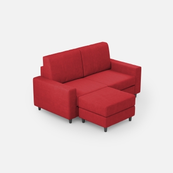 Divano Sakar 2 posti con pouf di Ityhome