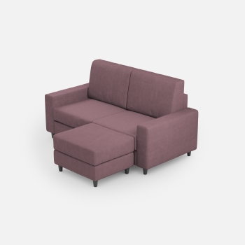 Divano Sakar 2 posti con pouf di Ityhome