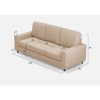 Divano Sakar 3 posti di Ityhome