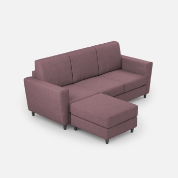 Divano Yasel 3 posti con pouf di Ityhome