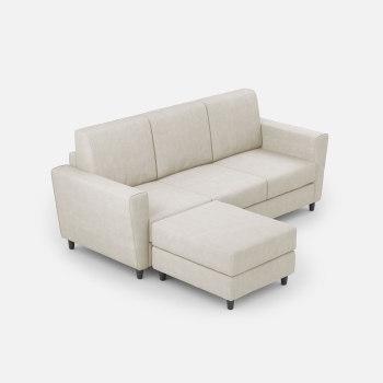 Divano Yasel 3 posti con pouf di Ityhome