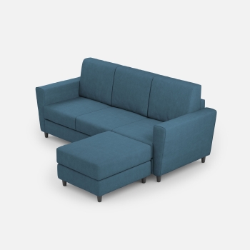 Divano Yasel 3 posti con pouf di Ityhome