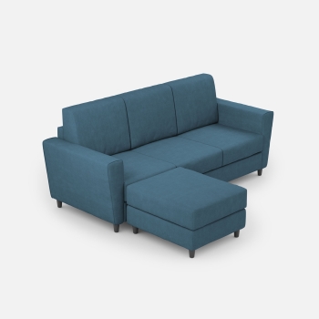 Divano Yasel 3 posti con pouf di Ityhome