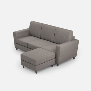 Divano Yasel 3 posti con pouf di Ityhome