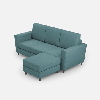 Divano Yasel 3 posti con pouf di Ityhome