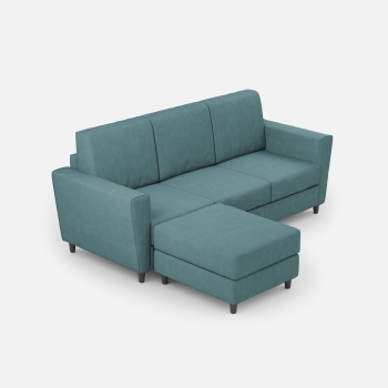 Divano Yasel 3 posti con pouf di Ityhome