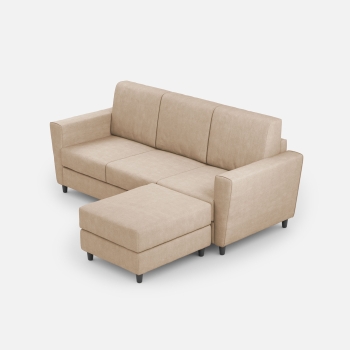 Divano Yasel 3 posti con pouf di Ityhome