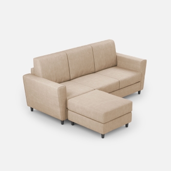 Divano Yasel 3 posti con pouf di Ityhome