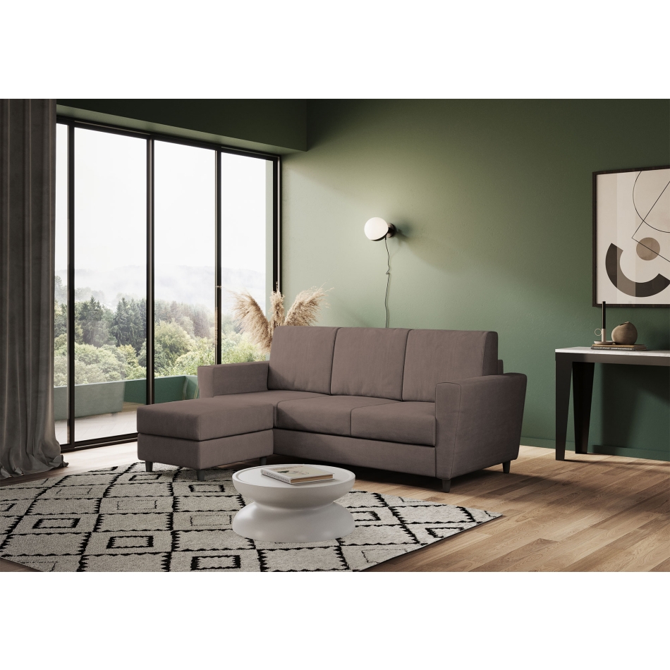 Divano Yasel 3 posti con pouf di Ityhome