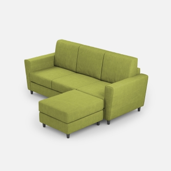 Divano Yasel 3 posti con pouf di Ityhome