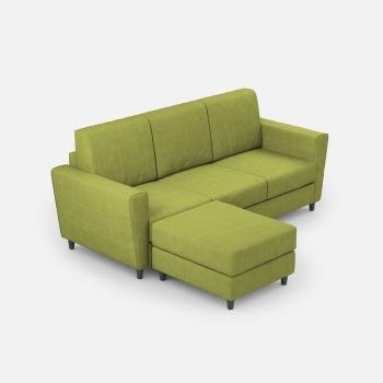 Divano Yasel 3 posti con pouf di Ityhome