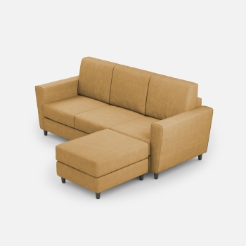 Divano Yasel 3 posti con pouf di Ityhome