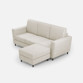 Divano Yasel 3 posti con pouf di Ityhome