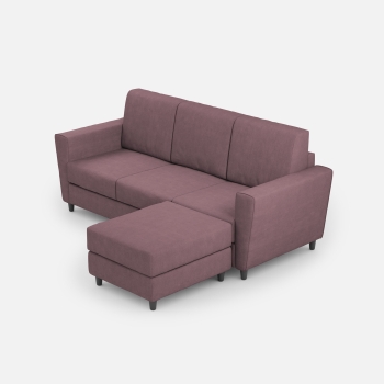 Divano Yasel 3 posti con pouf di Ityhome