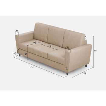 Divano Yasel 3 posti di Ityhome